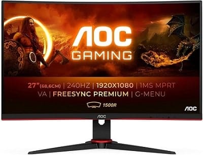 AOC C27G2ZEBK monitor curvo gaming