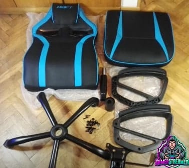 montaje silla gamer azul