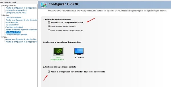 configurar g sync monitor gaming