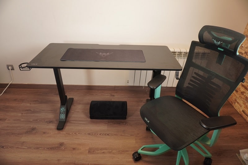 mesa y silla de valk gaming